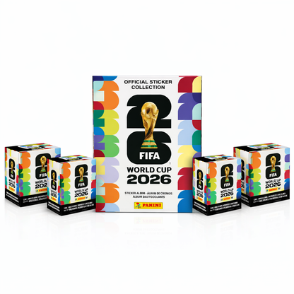 PACK INICIAL MUNDIAL 2026 - Álbum Pasta Suave + 4 Cajas Blister (10 sobres) PREVENTA